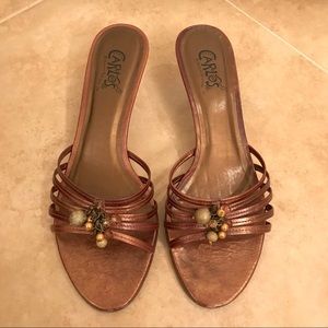 Carlos Santana Bronze Kitten Heels